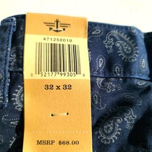 Dockers Mens blue paisley pants 32x3